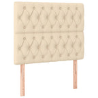 Boxspringbett mit Matratze Creme 90x190 cm Stoff
