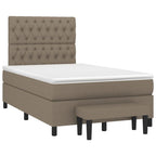 Boxspringbett mit Matratze Taupe 120x200 cm Stoff