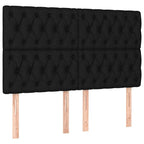 Boxspringbett mit Matratze Schwarz 140x200 cm Stoff