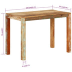 Esstisch 110x55x76 cm Altholz Massiv
