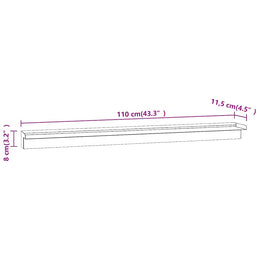 vidaXL Pool-Wasserfall Rechteckig Edelstahl 110 cm