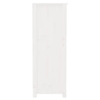 Bücherregal Weiß 80x35x97 cm Massivholz Kiefer