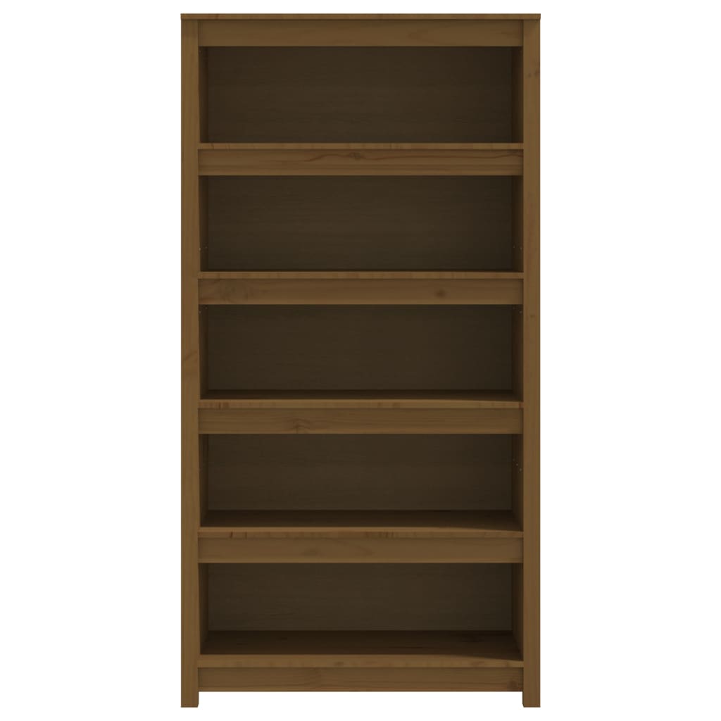 Bücherregal Honigbraun 80x35x154 cm Massivholz Kiefer