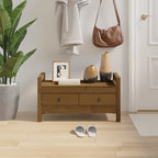 Flurbank Honigbraun 80x40x43 cm Massivholz Kiefer