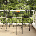 Barhocker 2 Stk. Schwarz 45x56x103,5 cm PE-Rattan und Stahl