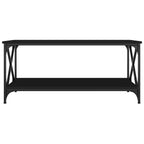Couchtisch Schwarz 100x50x45 cm Holzwerkstoff und Eisen