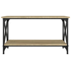 Couchtisch Sonoma Eiche 80x45x45 cm Holzwerkstoff und Eisen