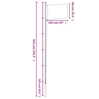 Flagge Dänemarks mit Mast 6,23 m Aluminium