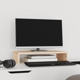 Monitorerhöhung 50 × 27 × 10 cm aus unbehandeltem massivem Kiefernholz