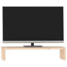 Monitorerhöhung 50 × 27 × 10 cm aus unbehandeltem massivem Kiefernholz