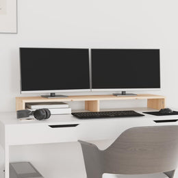 Monitorerhöhung 100 × 27 × 10 cm aus unbehandeltem massivem Kiefernholz