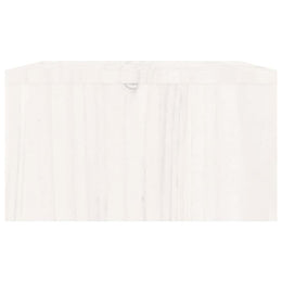 Monitorerhöhung 100 × 27 × 15 cm aus massivem Kiefernholz - Weiß (Art.-Nr. 813960)
