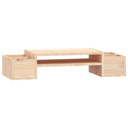 Monitorerhöhung 70 × 27,5 × 15 cm aus unbehandeltem massivem Kiefernholz