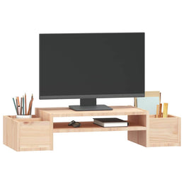 Monitorerhöhung 70 × 27,5 × 15 cm aus unbehandeltem massivem Kiefernholz