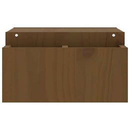 Monitorerhöhung 70 × 27,5 × 15 cm aus massivem Kiefernholz - Honigbraun