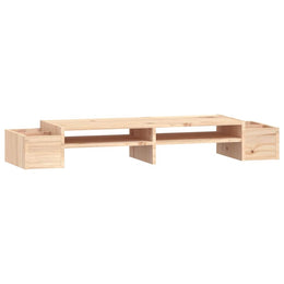 Monitorerhöhung 100 × 27,5 × 15 cm aus unbehandeltem massivem Kiefernholz