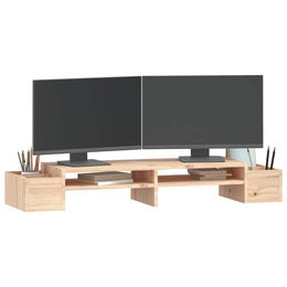 Monitorerhöhung 100 × 27,5 × 15 cm aus unbehandeltem massivem Kiefernholz