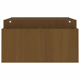 Monitorerhöhung 100 × 27,5 × 15 cm aus massivem Kiefernholz - Honigbraun