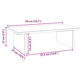 Monitorerhöhung 50 × 27 × 15 cm aus unbehandeltem massivem Kiefernholz (Art.-Nr. 813974)