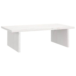 Monitorerhöhung 50 × 27 × 15 cm aus massivem Kiefernholz - Weiß (Art.-Nr. 813975)