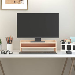 Monitorerhöhung 50 × 24 × 16 cm aus unbehandeltem massivem Kiefernholz