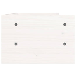 Monitorerhöhung 50 × 24 × 16 cm aus massivem Kiefernholz - Weiß