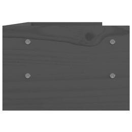 Monitorerhöhung 50 × 24 × 16 cm aus massivem Kiefernholz - Grau