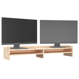 Monitorerhöhung 100 × 24 × 16 cm aus unbehandeltem massivem Kiefernholz
