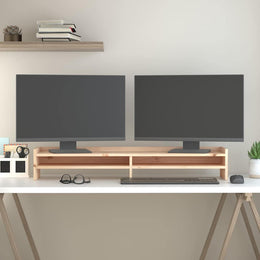 Monitorerhöhung 100 × 24 × 16 cm aus unbehandeltem massivem Kiefernholz