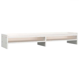 Monitorerhöhung 100 × 24 × 16 cm aus massivem Kiefernholz - Weiß