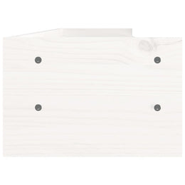 Monitorerhöhung 100 × 24 × 16 cm aus massivem Kiefernholz - Weiß