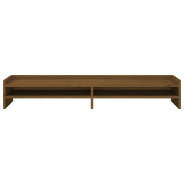 Monitorerhöhung 100 × 24 × 16 cm aus massivem Kiefernholz - Honigbraun