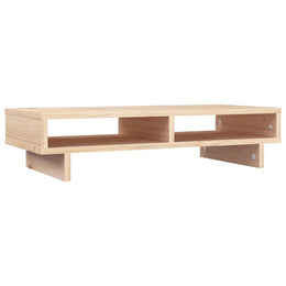 Monitorerhöhung 60 × 27 × 14 cm aus unbehandeltem massivem Kiefernholz