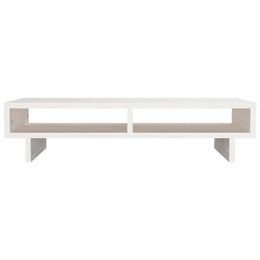 Monitorerhöhung 60 × 27 × 14 cm aus massivem Kiefernholz - Weiß
