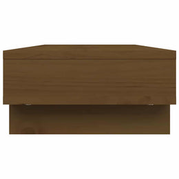 Monitorerhöhung 60 × 27 × 14 cm aus massivem Kiefernholz - Honigbraun