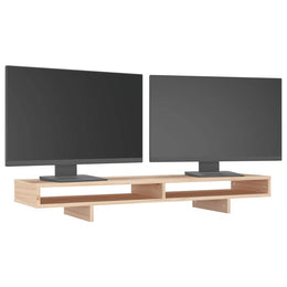 Monitorerhöhung 100 × 27 × 14 cm aus unbehandeltem massivem Kiefernholz