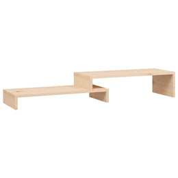 Monitorerhöhung (52-101) × 22 × 14 cm aus unbehandeltem massivem Kiefernholz