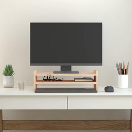 Monitorerhöhung 50 × 27 × 15 cm aus unbehandeltem massivem Kiefernholz (Art.-Nr. 814019)