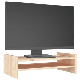 Monitorerhöhung 50 × 27 × 15 cm aus unbehandeltem massivem Kiefernholz (Art.-Nr. 814019)