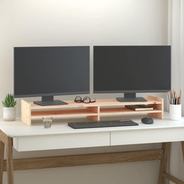 Monitorerhöhung 100 × 27 × 15 cm aus unbehandeltem massivem Kiefernholz (Art.-Nr. 814024)