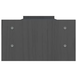 Monitorerhöhung 100 × 27 × 15 cm aus massivem Kiefernholz - Grau