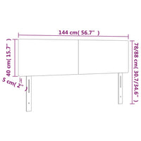 Kopfteile 2 Stk. Weiß 72x5x78/88 cm Kunstleder