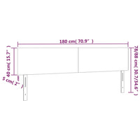 Kopfteile 2 Stk. Weiß 90x5x78/88 cm Kunstleder