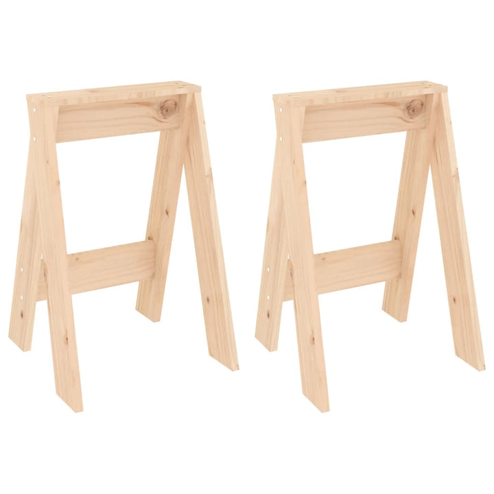 Hocker 2 Stk. 40x40x60 cm Massivholz Kiefer