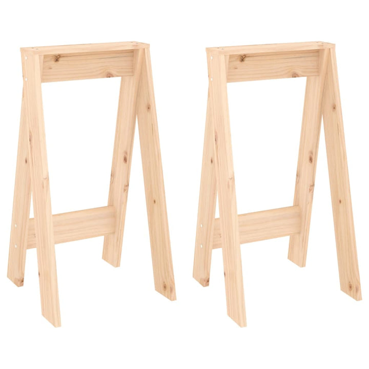 Hocker 2 Stk. 40x40x75 cm Massivholz Kiefer