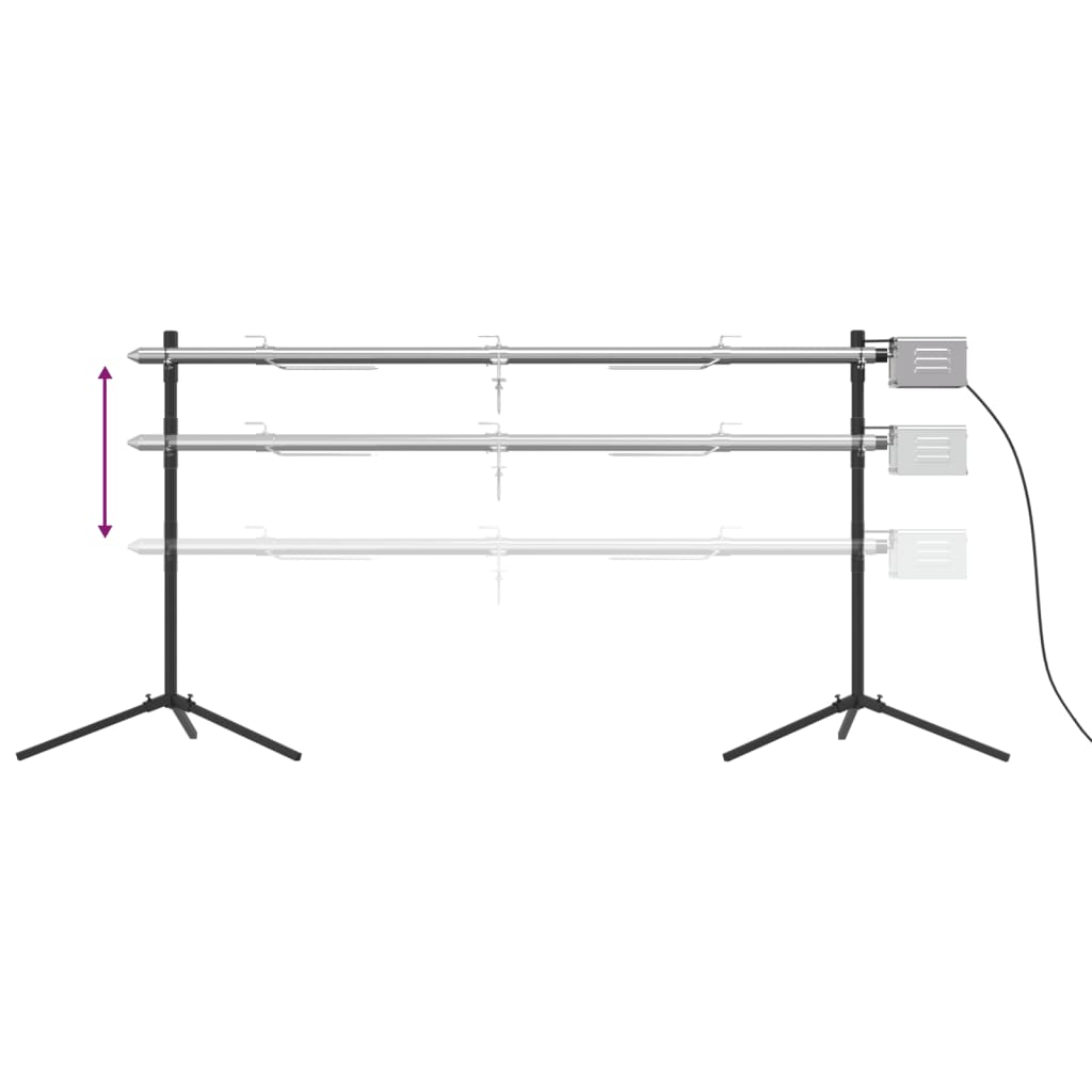 Automatischer Grillspieß mit Motor Edelstahl 150x46,5x82,5 cm