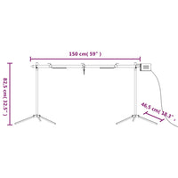 Automatischer Grillspieß mit Motor Edelstahl 150x46,5x82,5 cm