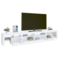 TV-Schrank mit LED-Leuchten Weiß 260x36,5x40 cm