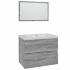 Badmöbel-Set Grau Sonoma Holzwerkstoff