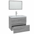 Badmöbel-Set Grau Sonoma Holzwerkstoff